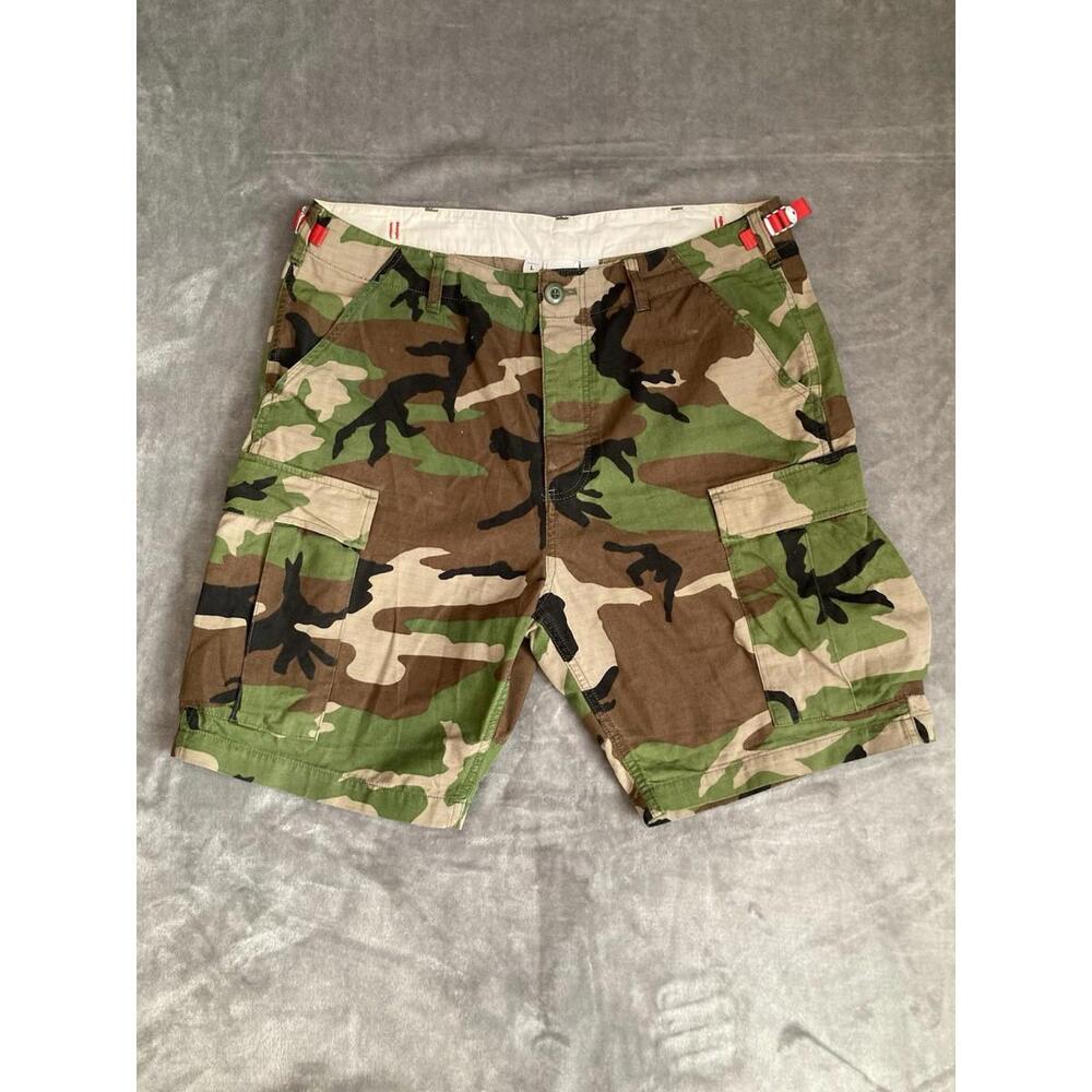 Topo Designs Cargo Shorts Camouflage Button-Fly Heavyweight  Sz Large 8" Inseam